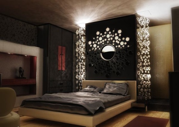 сочетание цветов в интерьере спальни коричневый чёрный бежевый 