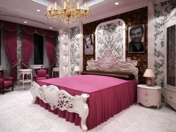 сочетание цветов в интерьере спальни розовый кремовый