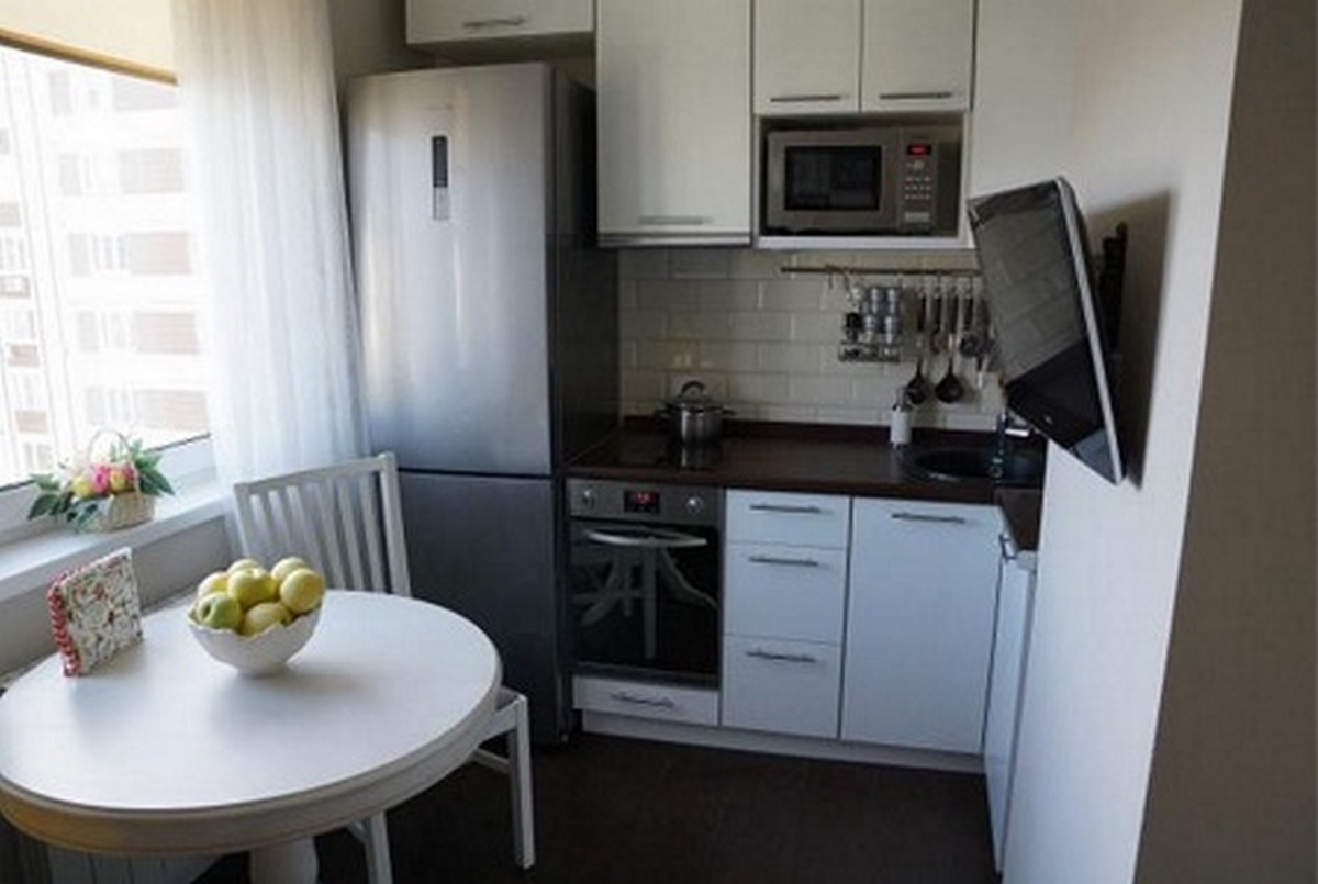Как разместить телевизор на кухне: эффектные варианты с фото