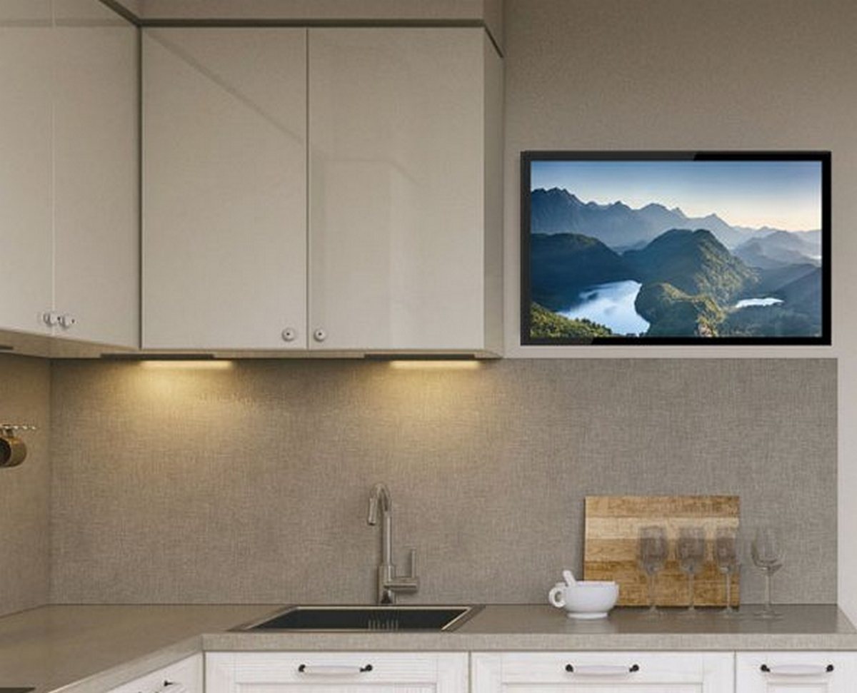 недорогой телевизор на кухню на стену 