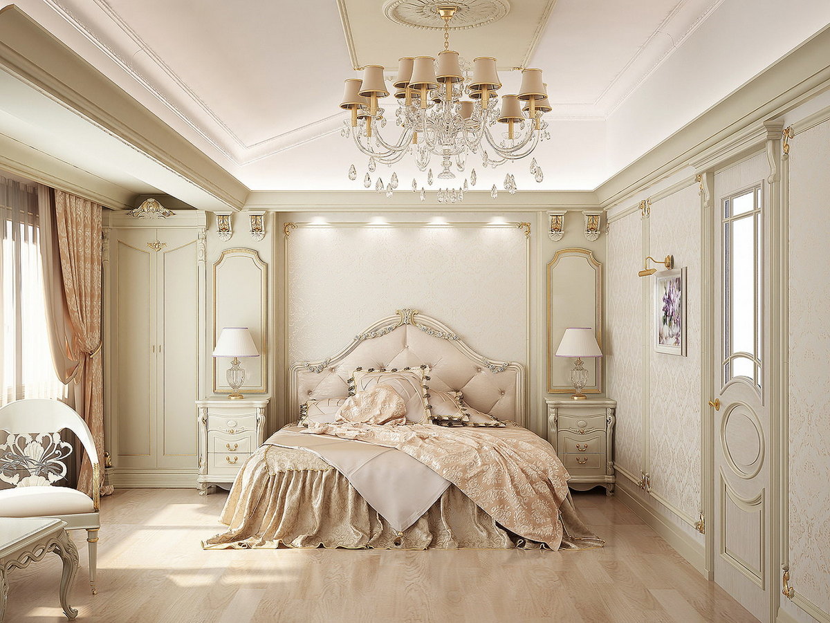 Дизайн спальни в классическом стиле. Готовые интерьеры, идеи для ремонта