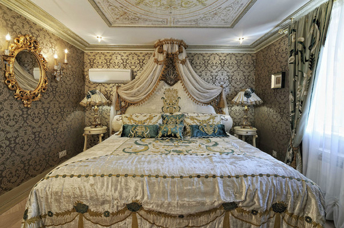 спальня в классическом стиле фото 