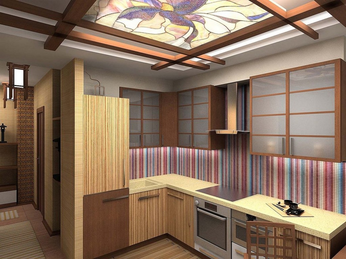 интерьер кухни в японском стиле 