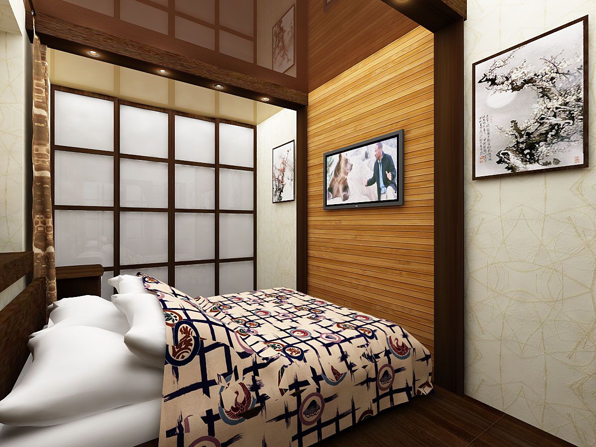 интерьер маленькой спальни в японском стиле фото 