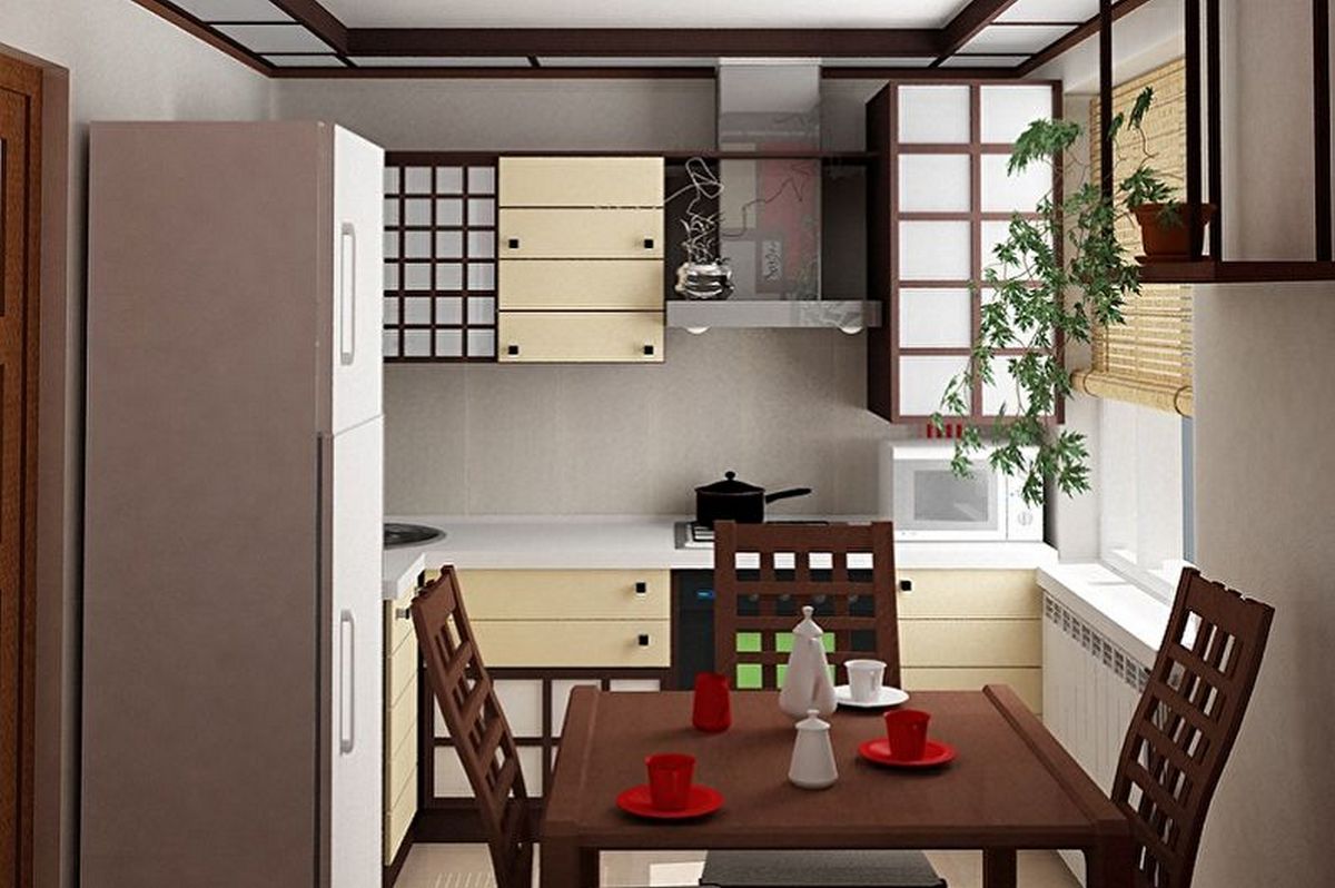 кухня в японском стиле дизайн фото