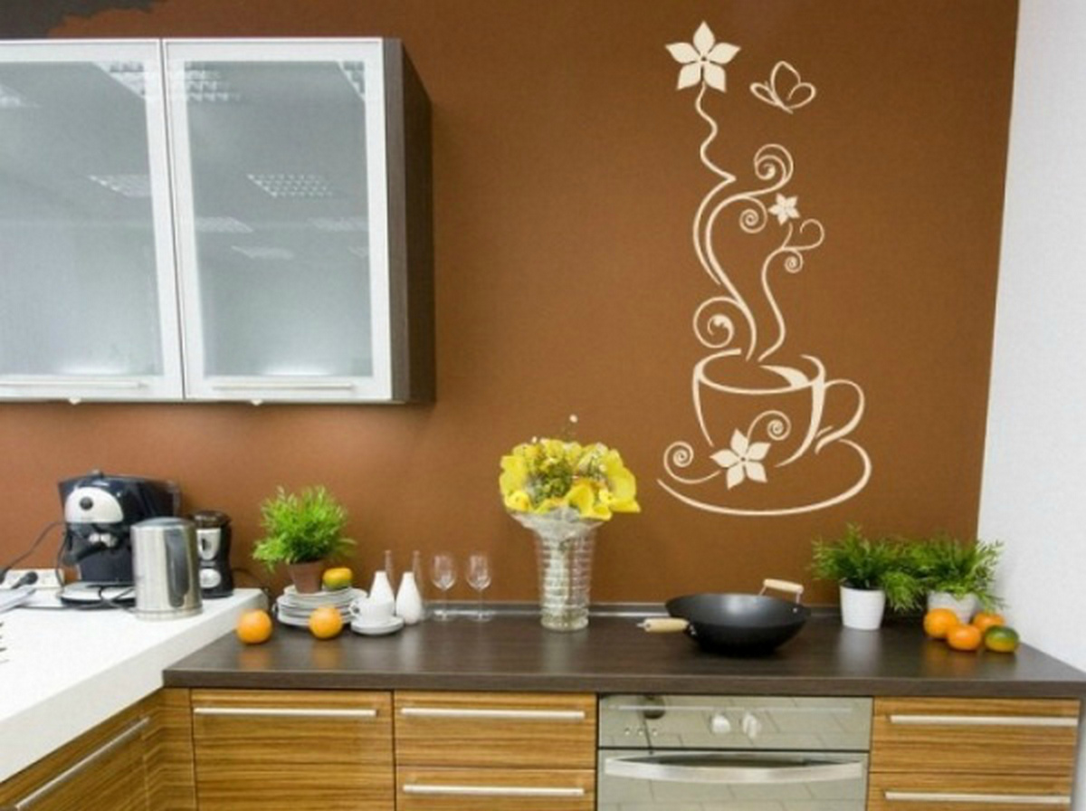 декор стены плиткой на кухне фото 