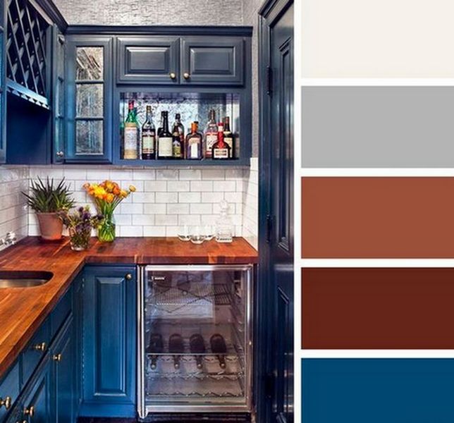 как сочетаются цвета между собой в интерьере кухни на фото 